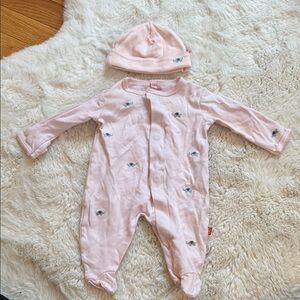 Pink Baby One Piece with Hat